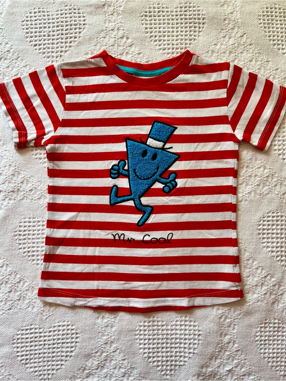 next Mr. Cool Kids Tee with Red & White Stripes & Applique ❤️ Mr Men Little Miss